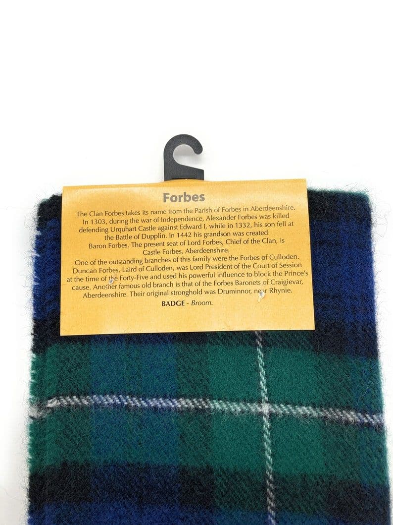 Pure Lambswool Forbes Tartan Scarf Made in Scotland
