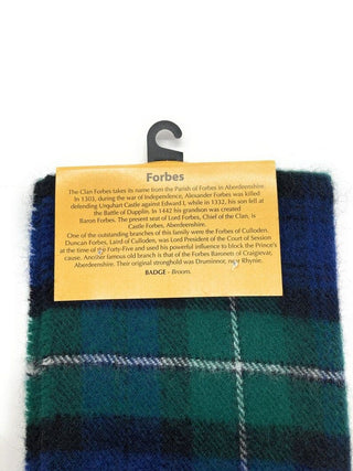 Pure Lambswool Forbes Tartan Scarf Made in Scotland