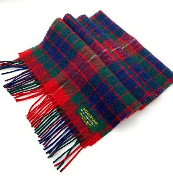 Pure Lambswool Fraser Red Tartan Scarf Made in Scotland
