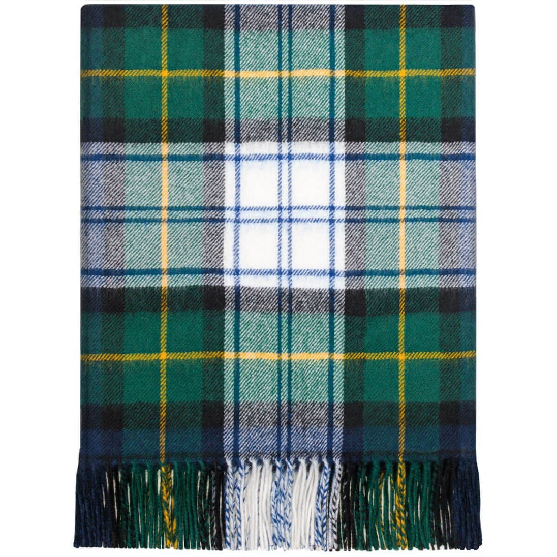Pure Lambswool Gordon Dress Modern Tartan Rug/Blanket - Made in Scotland