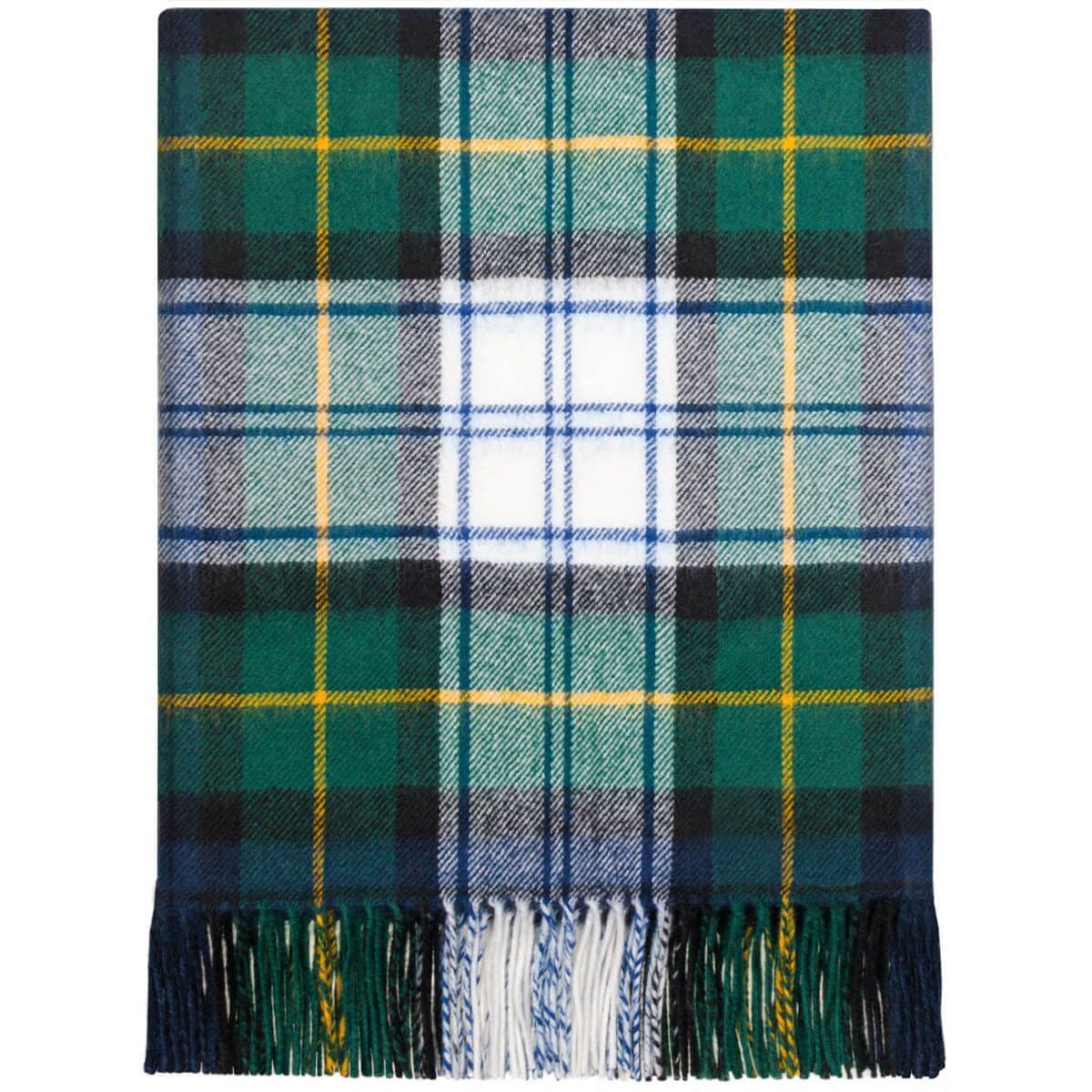 Pure Lambswool Gordon Dress Modern Tartan Rug/Blanket - Made in Scotland