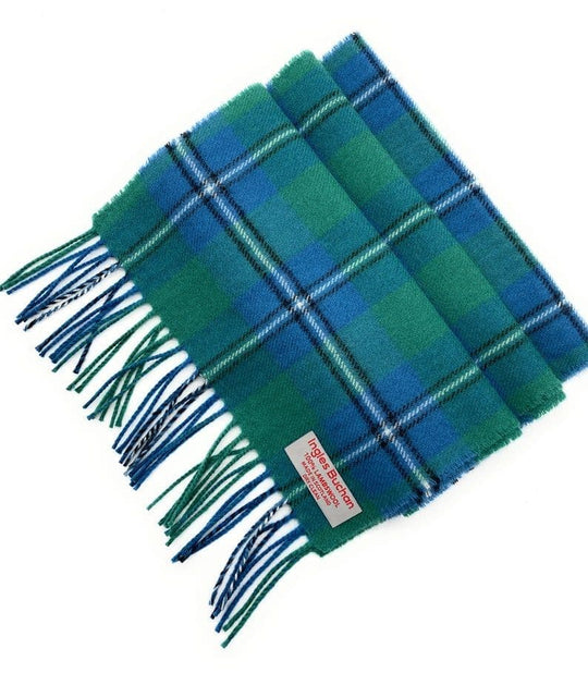 Pure Lambswool Irvine Tartan Scarf By Ingles Buchan of Scotland