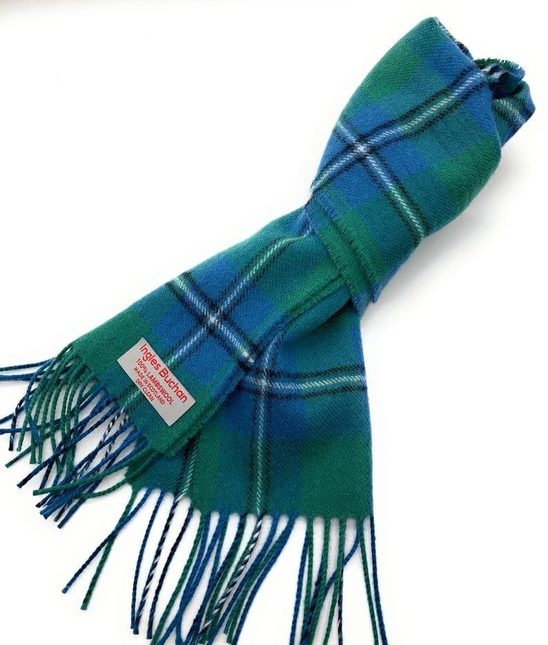 Pure Lambswool Irvine Tartan Scarf By Ingles Buchan of Scotland