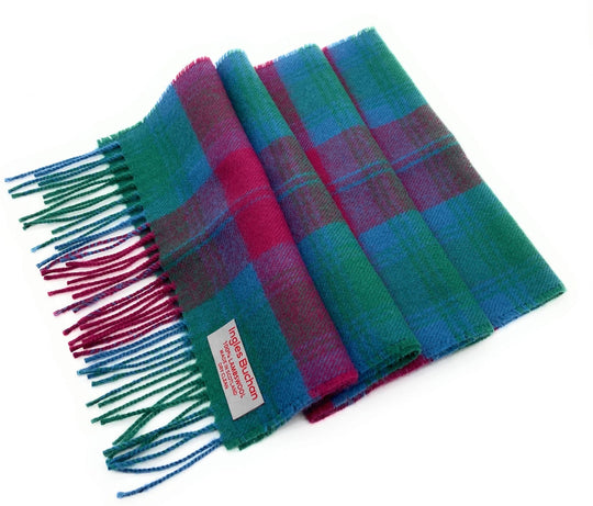 Pure Lambswool Lindsay Ancient Tartan Scarf - Made  in Scotland