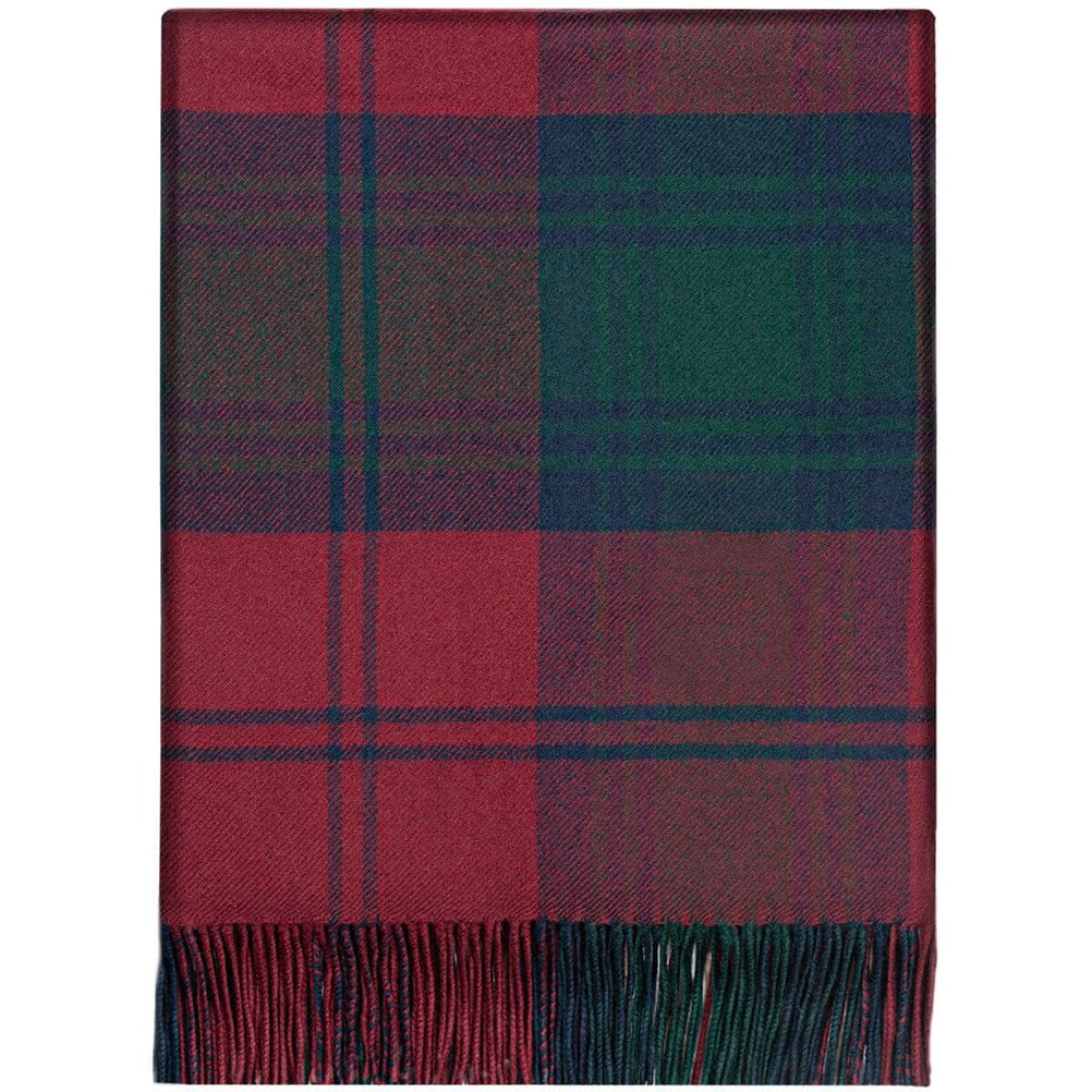 Pure Lambswool Lindsay Modern Tartan Rug/Blanket - Made in Scotland ...