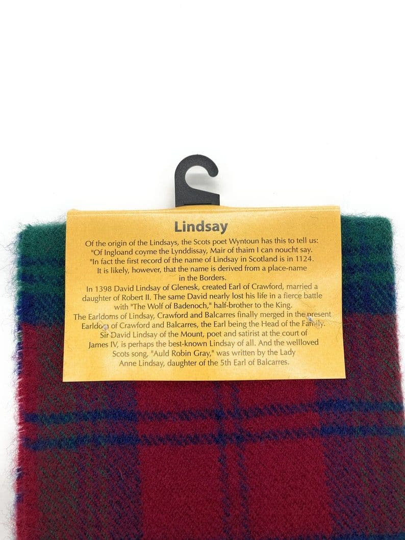 Pure Lambswool Lindsay Tartan Scarf By Ingles Buchan of Scotland