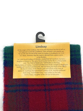 Pure Lambswool Lindsay Tartan Scarf By Ingles Buchan of Scotland