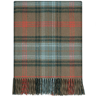 Pure Lambswool Lochcarron Hunting Weathered Tartan Rug/Blanket - Made in Scotland