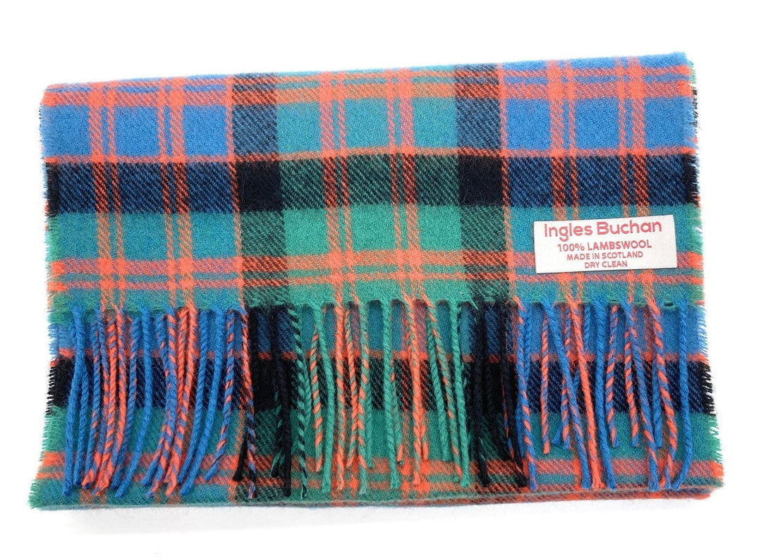 Pure Lambswool MacDonald Ancient Tartan Scarf By Ingles Buchan of Scotland