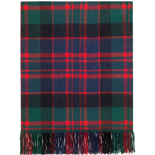 Pure Lambswool MacDonald Clan Modern Tartan Rug/Blanket - Made in Scotland