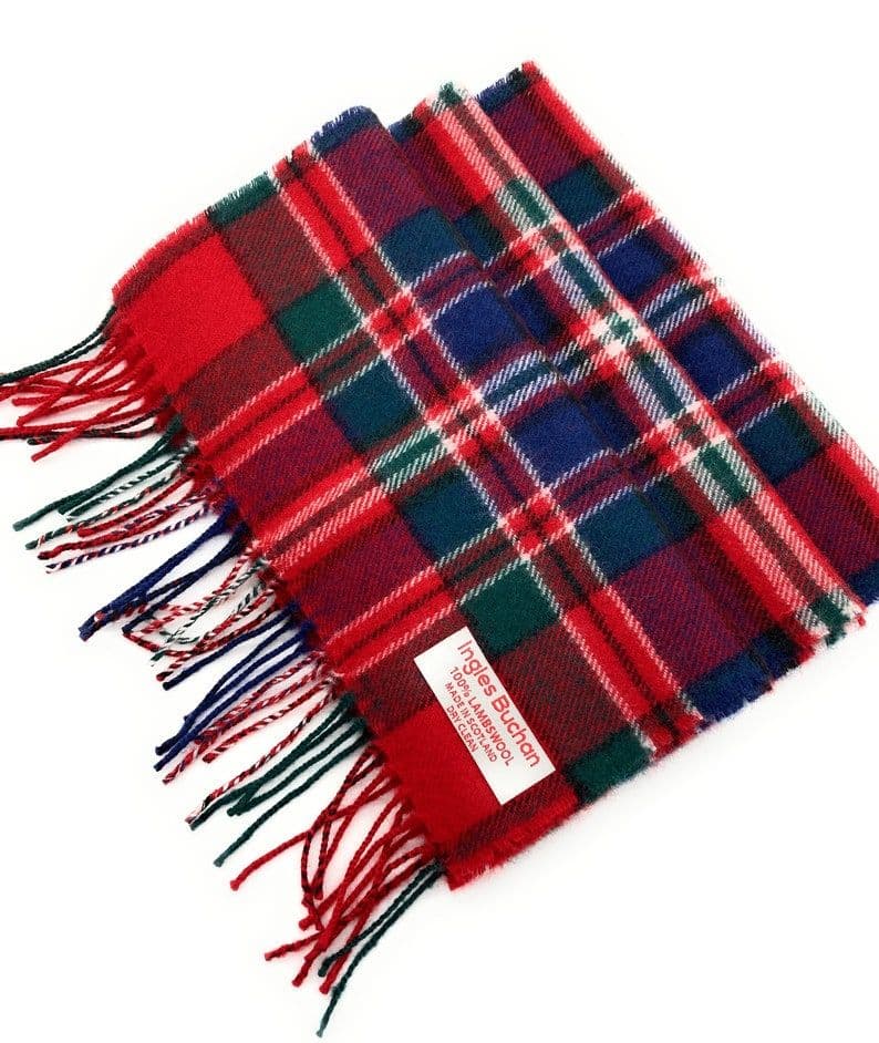 Pure Lambswool MacFarlane Tartan Scarf By Ingles Buchan