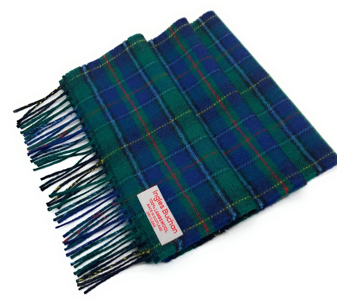 Pure Lambswool MacInnes Modern Tartan Scarf - Made in Scotland