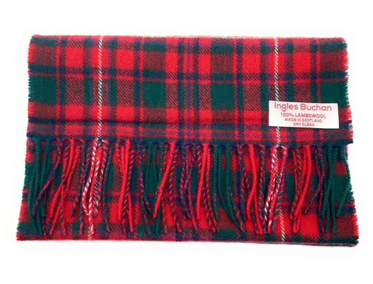Pure Lambswool Mackinnon Modern Tartan Scarf - Made in Scotland