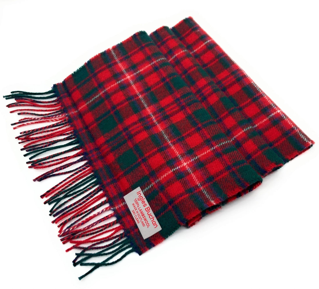 Pure Lambswool Mackinnon Modern Tartan Scarf - Made in Scotland