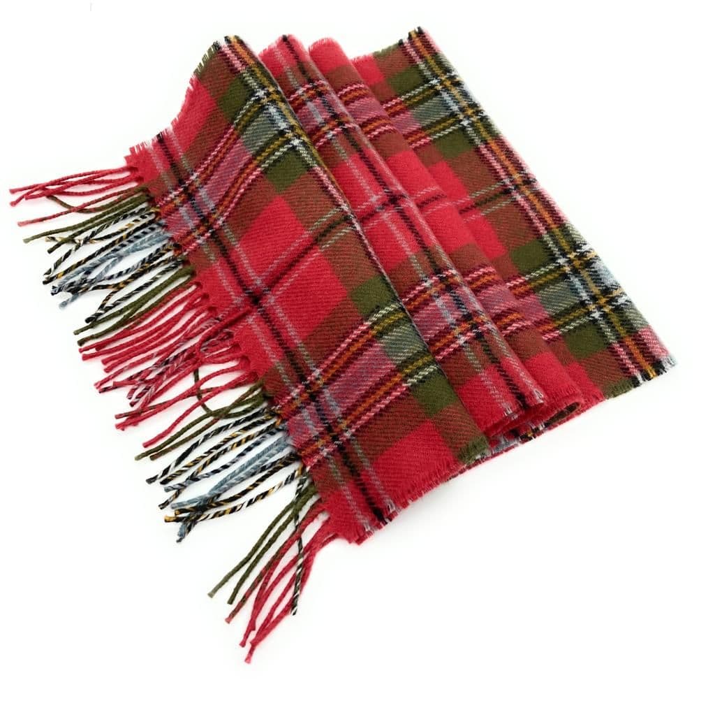 Pure Lambswool MacLean of Duart Muted Tartan Scarf - Made in Scotland