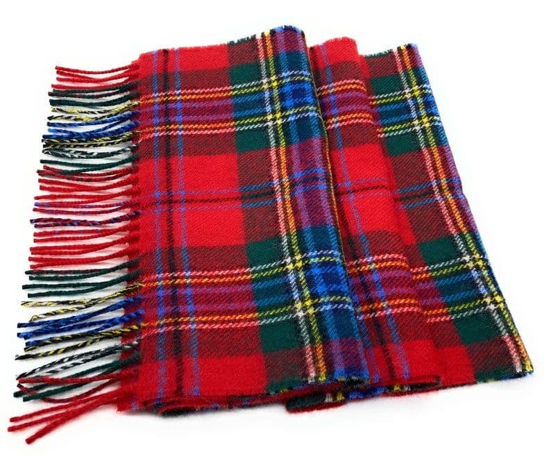 Pure Lambswool MacLean of Duart Tartan Scarf By Ingles Buchan of Scotland