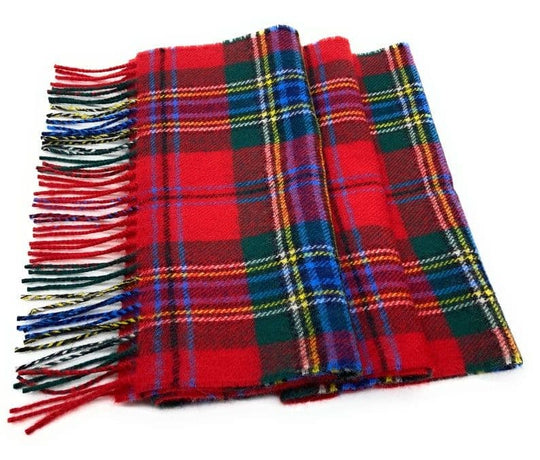 Pure Lambswool MacLean of Duart Tartan Scarf By Ingles Buchan of Scotland