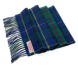 Pure Lambswool MacLeod of Harris Modern Tartan Scarf By Ingles Buchan of Scotland