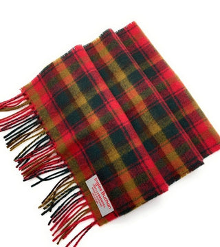 Pure Lambswool Maple Leaf Tartan Scarf By Ingles Buchan of Scotland
