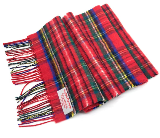 Pure Lambswool Royal Stewart Tartan Scarf - Made in Scotland