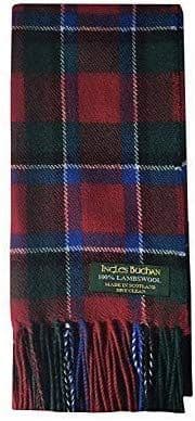 Pure Lambswool Sinclair Red Tartan Scarf By Ingles Buchan of Scotland