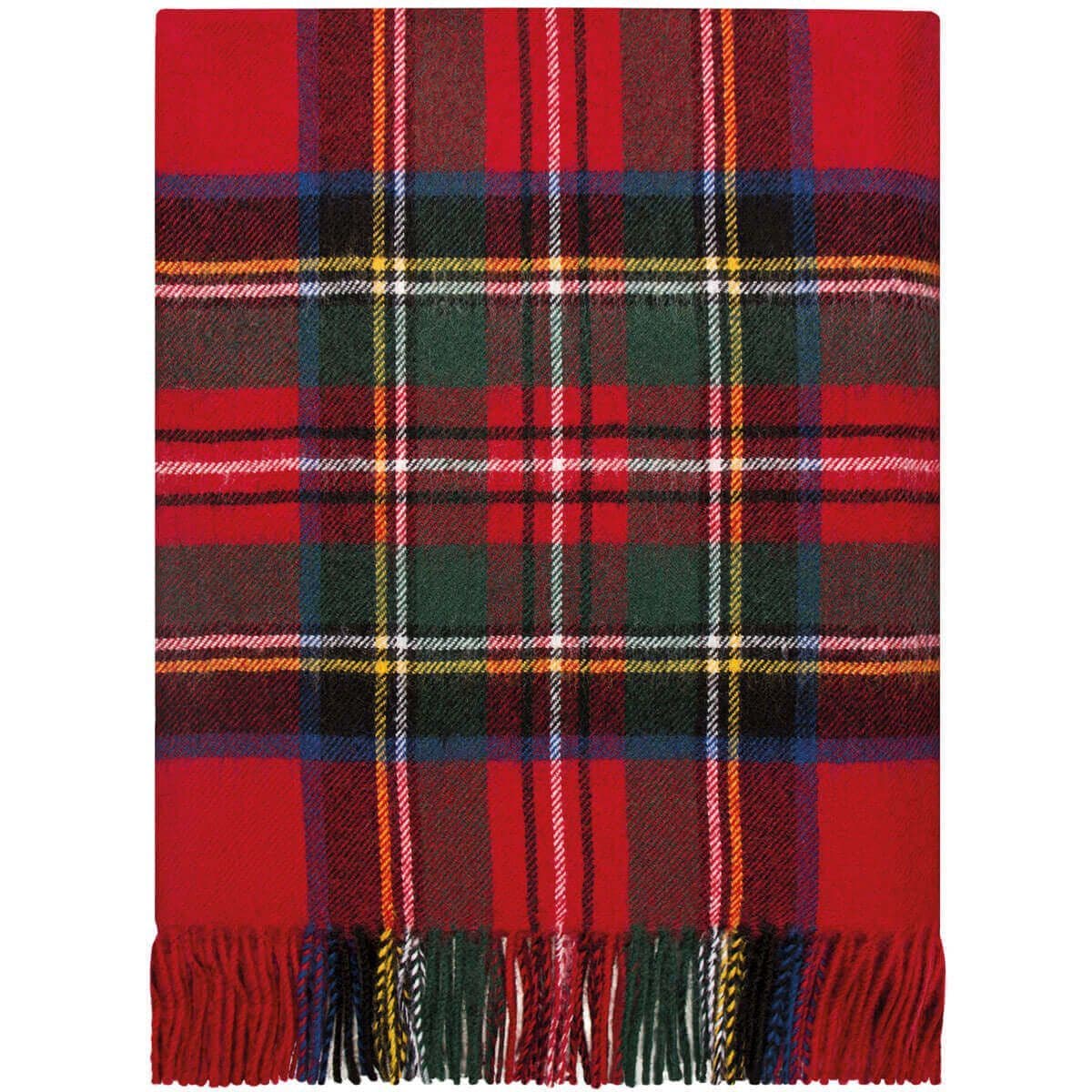Pure Lambswool Stewart Royal Modern Tartan Rug/Blanket - Made in Scotland