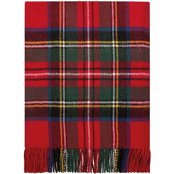 Pure Lambswool Stewart Royal Modern Tartan Rug/Blanket - Made in Scotland