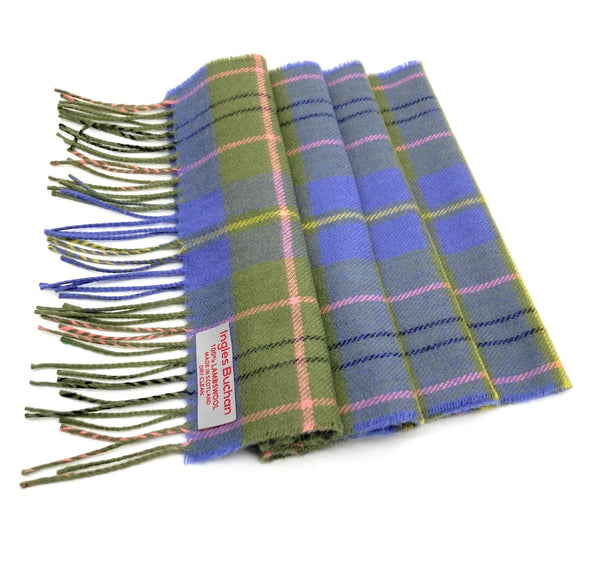 Pure Lambswool  Taylor Weathered Tartan Scarf - Made in Scotland