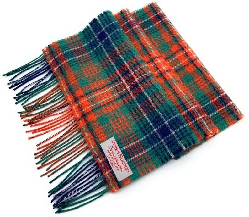 Pure Lambswool Wilson Ancient Tartan Scarf By Ingles Buchan of Scotland