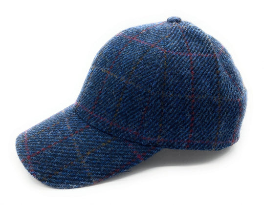 Unisex Navy Overcheck Harris Tweed Adjustable Baseball Cap