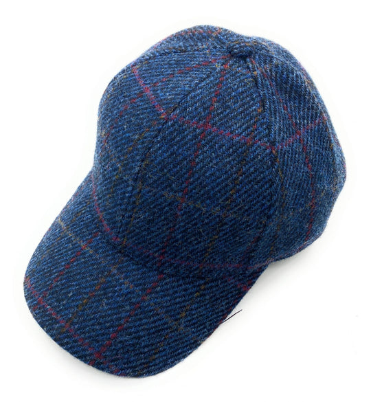 Unisex Navy Overcheck Harris Tweed Adjustable Baseball Cap