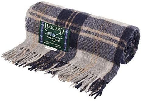 Wool Rich Bannockbane Silver Travel Blanket