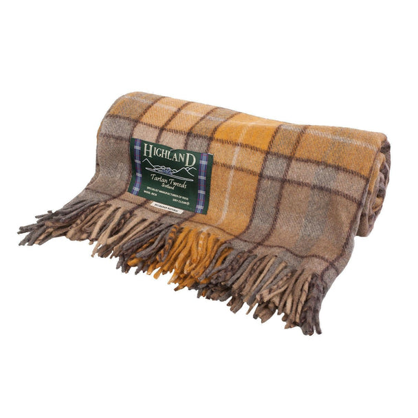 Wool Rich Buchanan Natural Tartan Travel Blanket